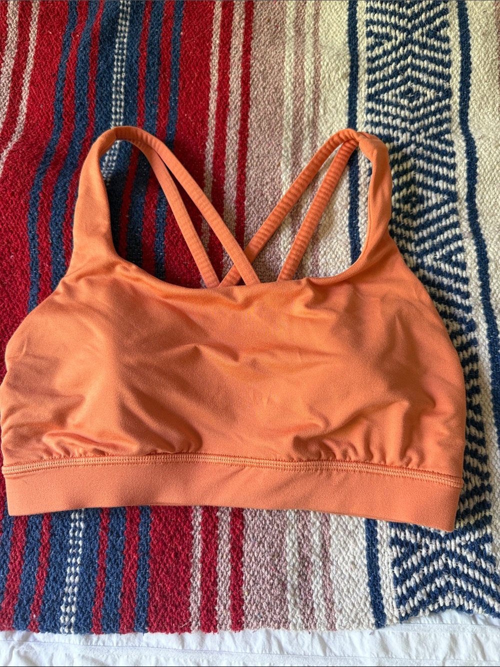 lululemon athletica Peach Orange Strappy Sports Bra